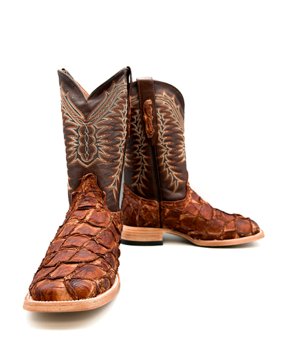 Cowboy Boot Cognac Bass Pirarucu Leather