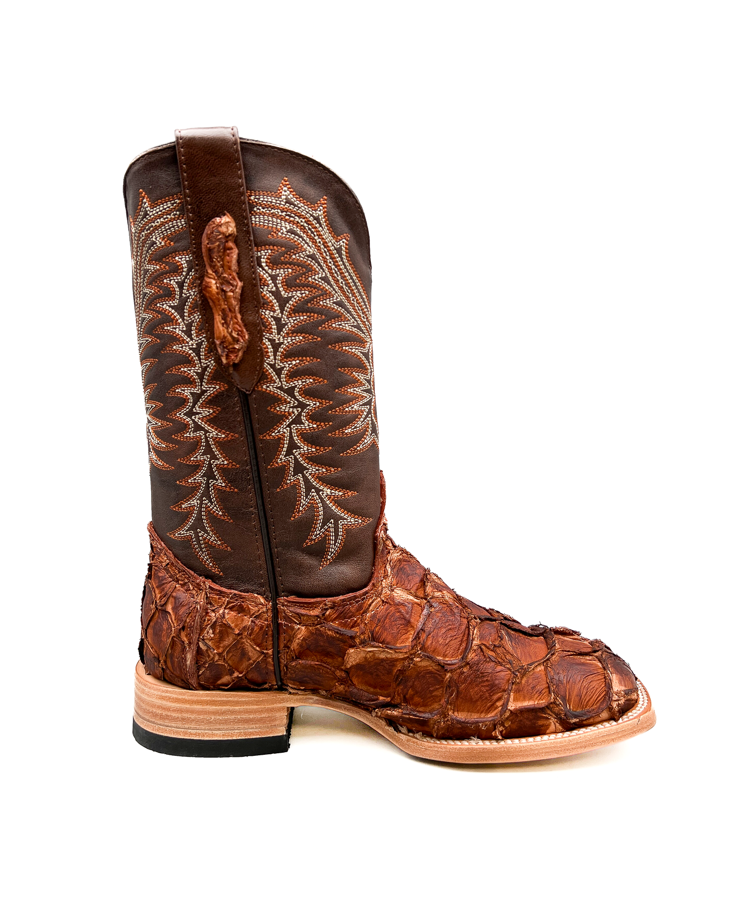Cowboy Boot Cognac Bass Pirarucu Leather