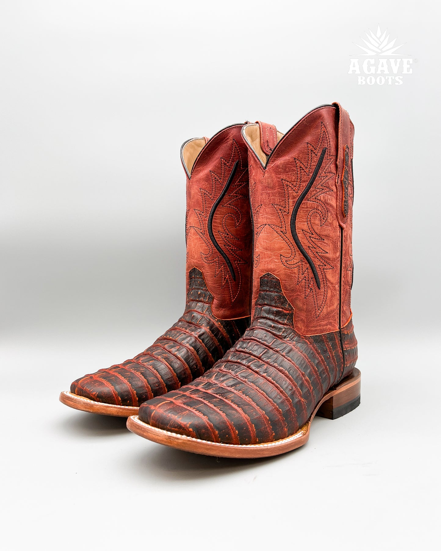 COGNAC CAIMAN TAIL | MEN’S COWBOY BOOTS