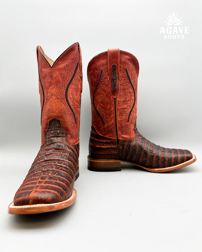 COGNAC CAIMAN TAIL | MEN’S COWBOY BOOTS
