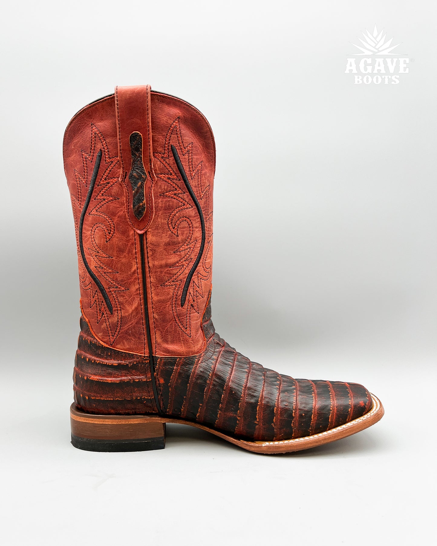 COGNAC CAIMAN TAIL | MEN’S COWBOY BOOTS