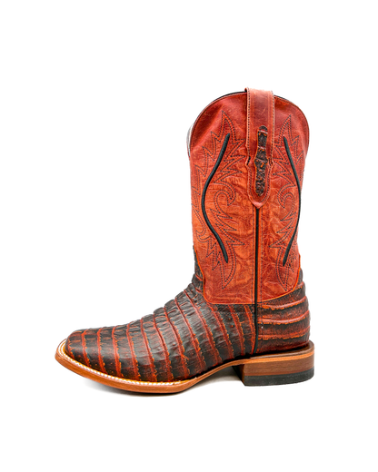 Cowboy Boot Cognac Caiman Tail