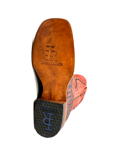 Cowboy Boot Cognac Caiman Tail