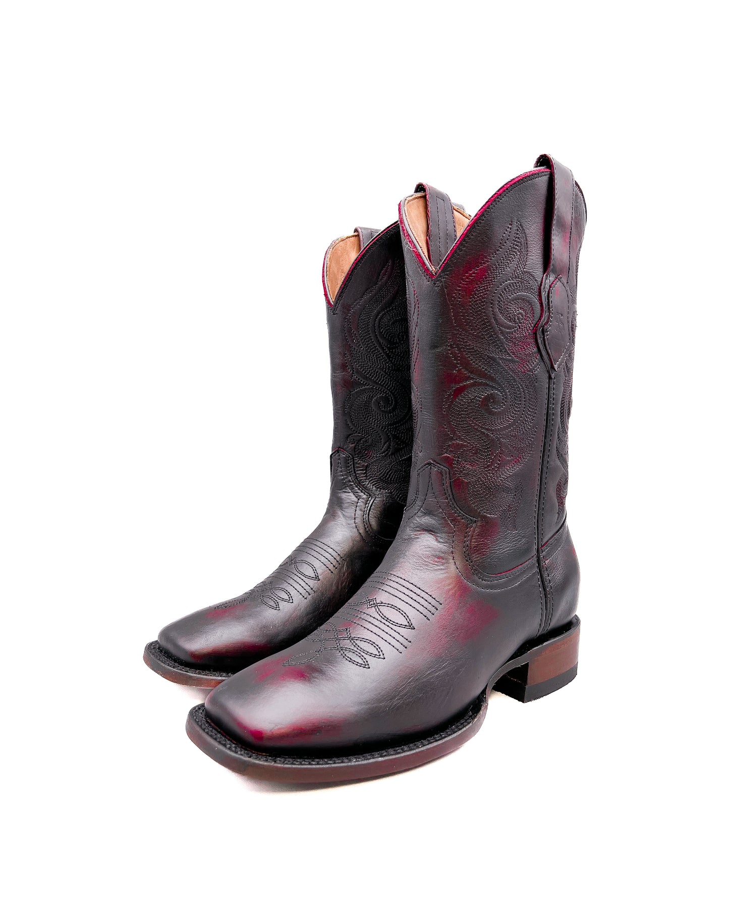 BLACK CHERRY | MEN SQUARE TOE WESTERN COWBOY BOOTS