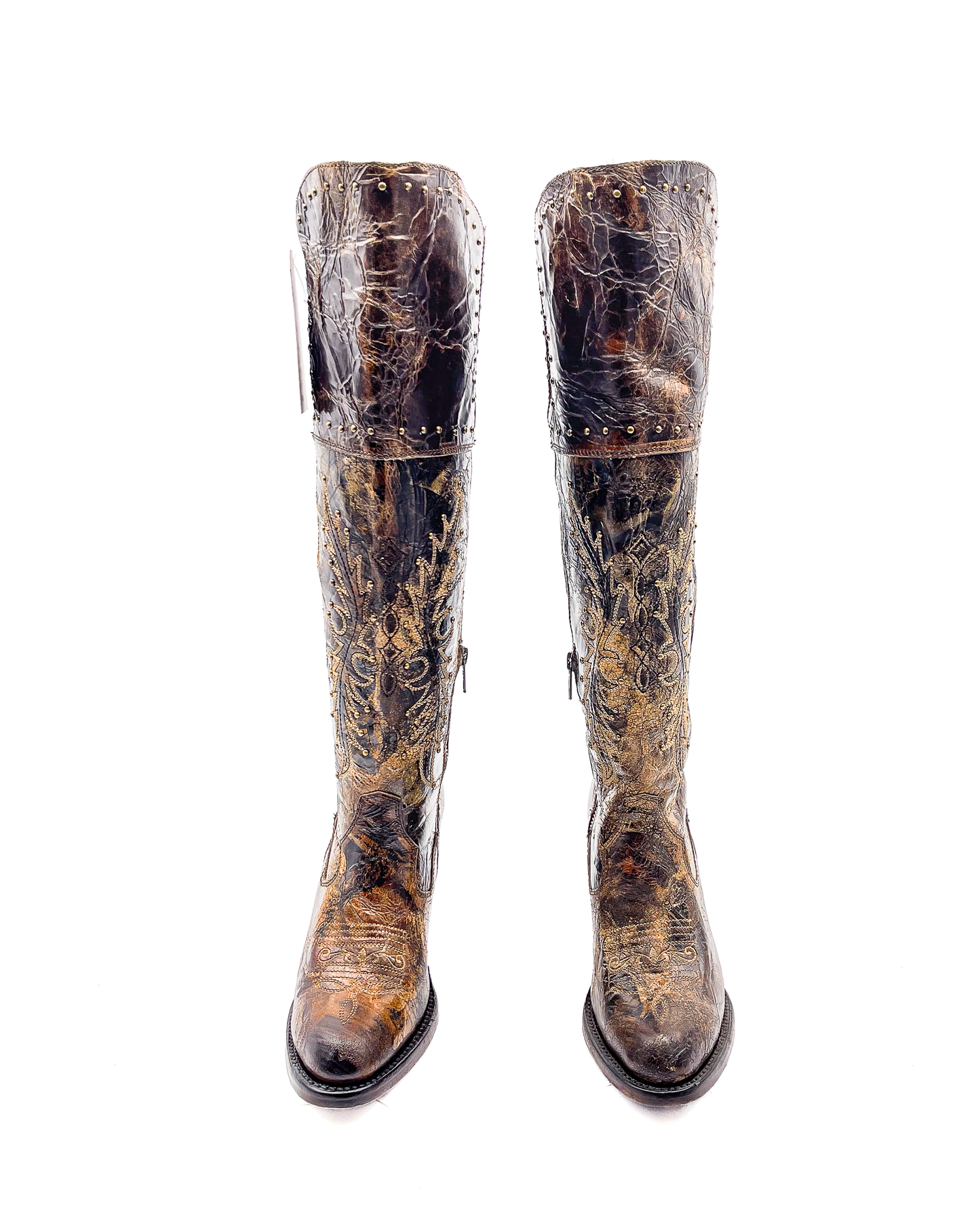 Cowboy Boot Daphne Tall Rustic Round Toe