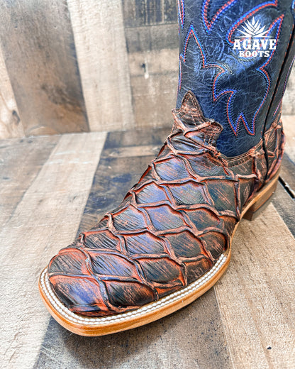 Cowboy Boot Rustic Cognac Bass