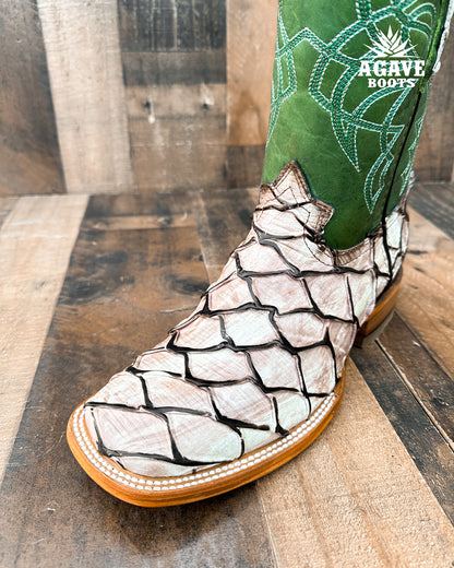 "NATURAL" BASS  | MEN SQUARE TOE WESTERN COWBOY BOOTS