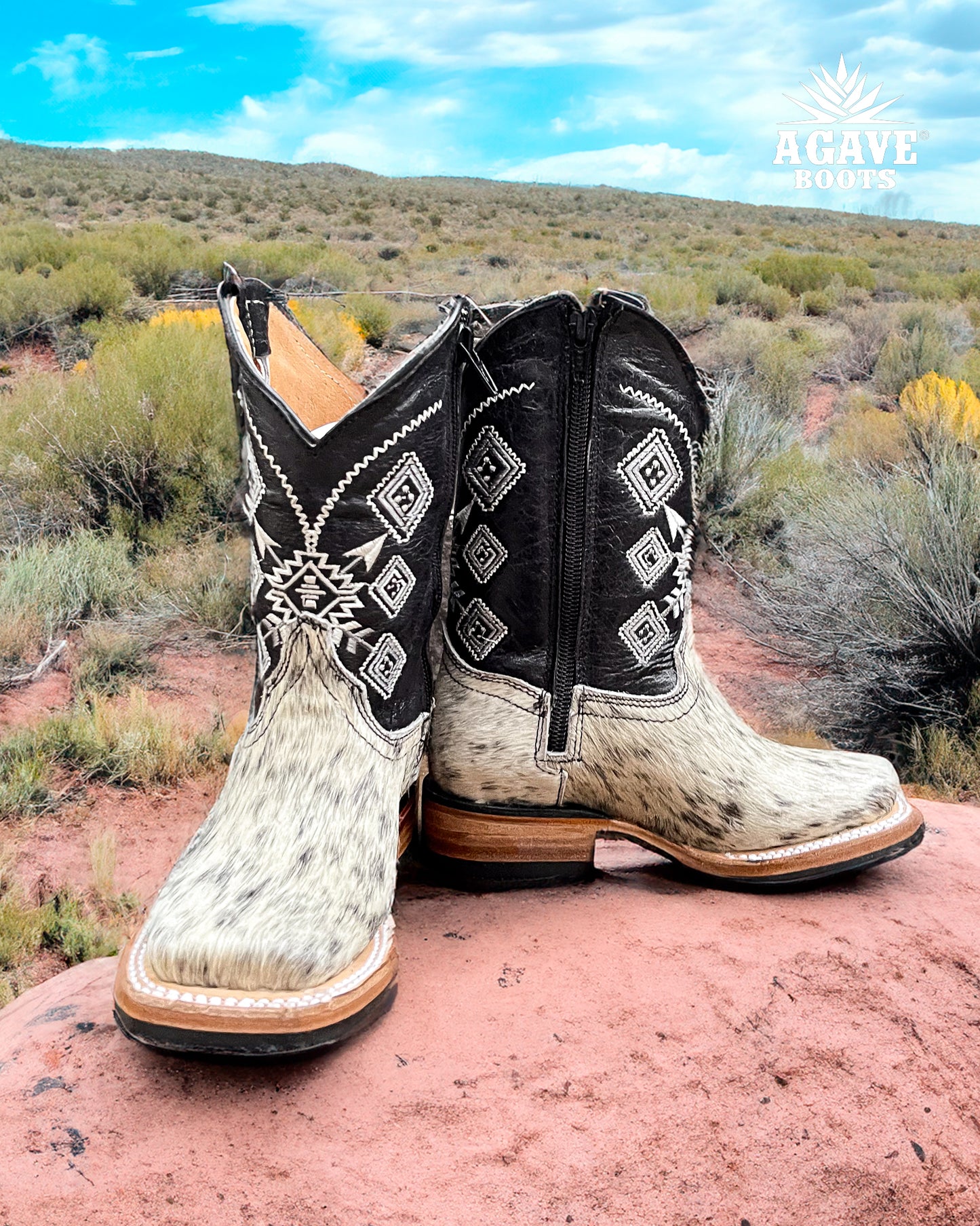 COWHIDE | BOYS TODDLER KIDS WESTERN COWBOY BOOTS