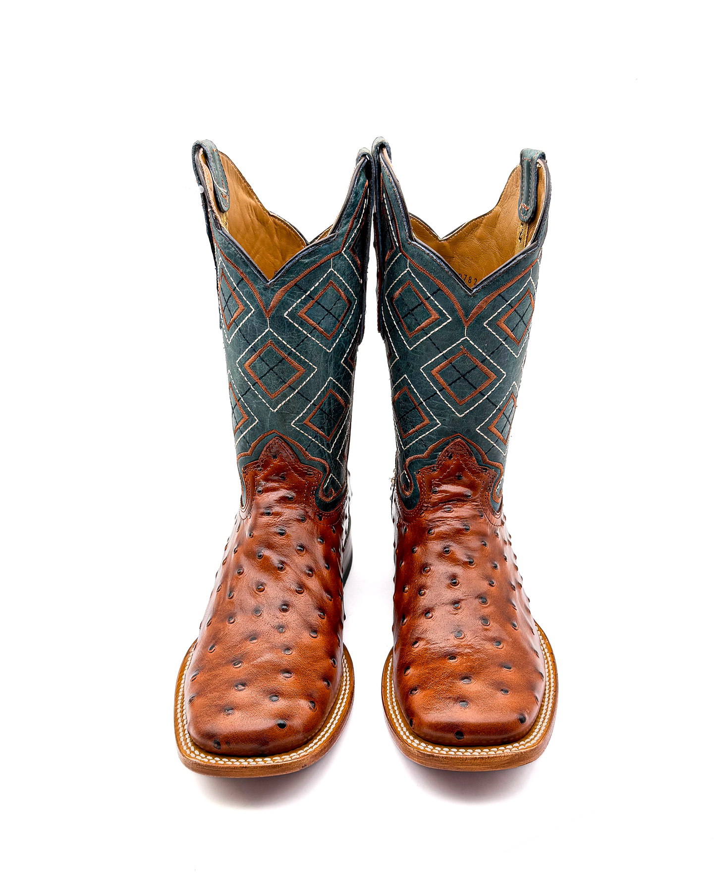 Cowboy Boot Ostrich Cognac