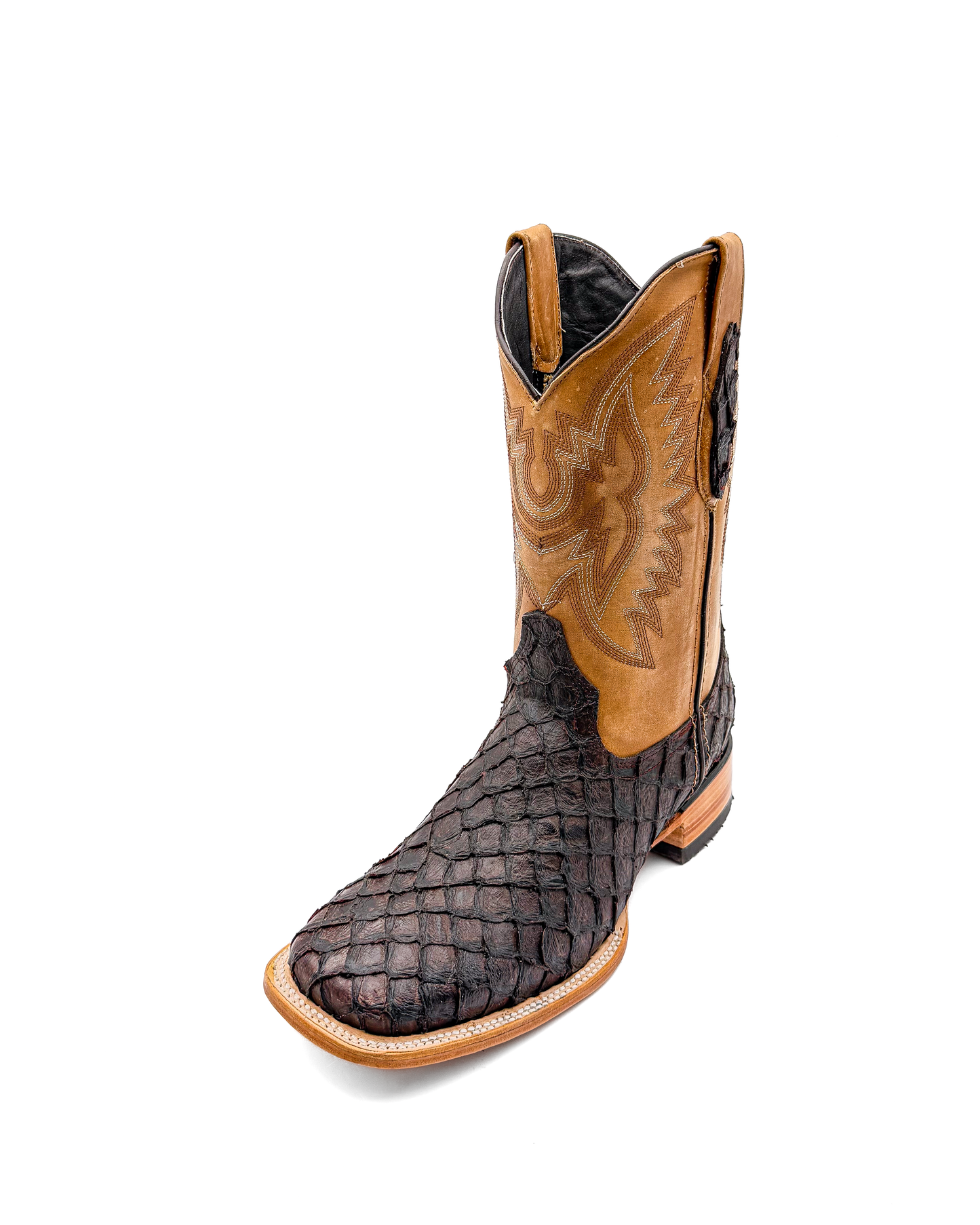 Cowboy Boot Brown Pirarucu Mini Bass