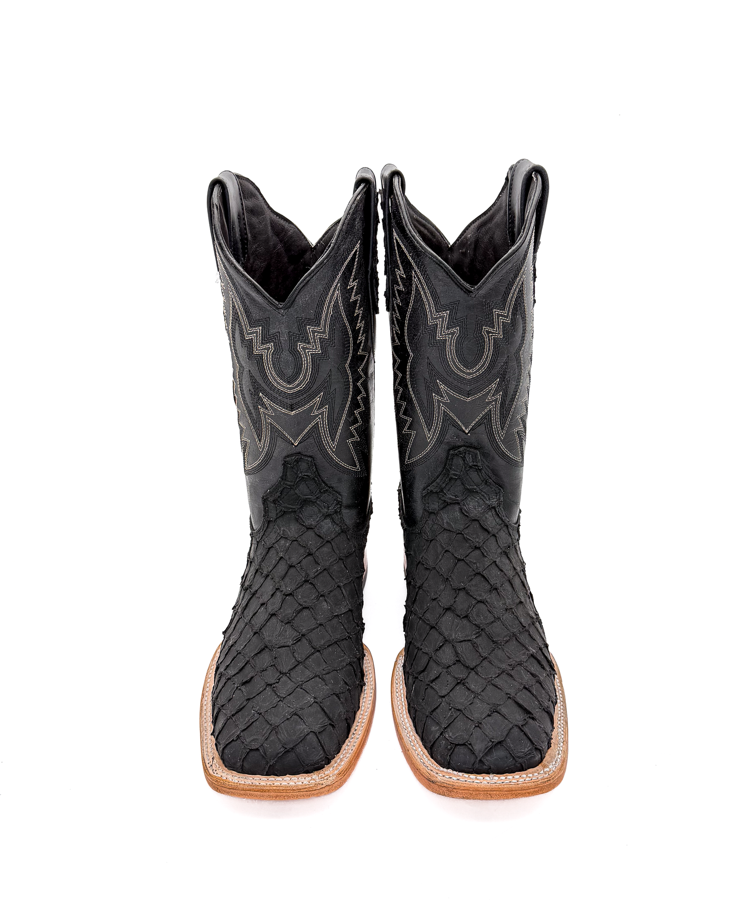 Cowboy Boot Black Pirarucu Mini Bass