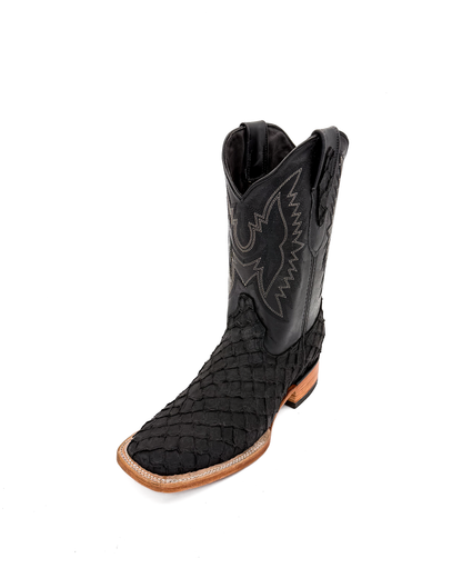 Cowboy Boot Black Pirarucu Mini Bass