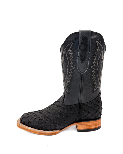 Cowboy Boot Black Pirarucu Mini Bass