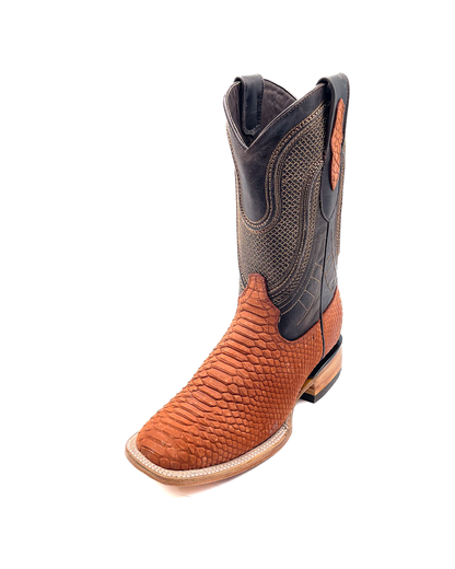 Cowboy Boot Cognac Python
