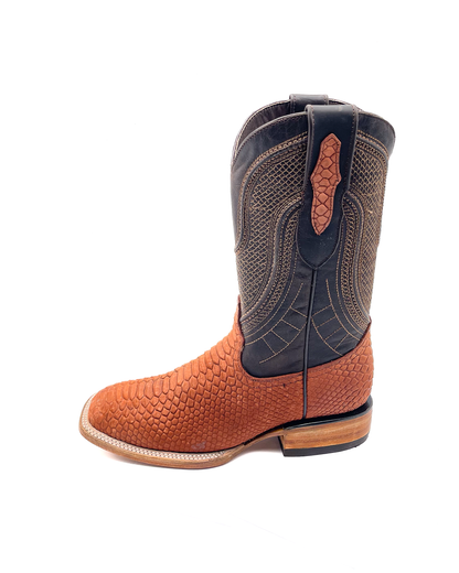 Cowboy Boot Cognac Python