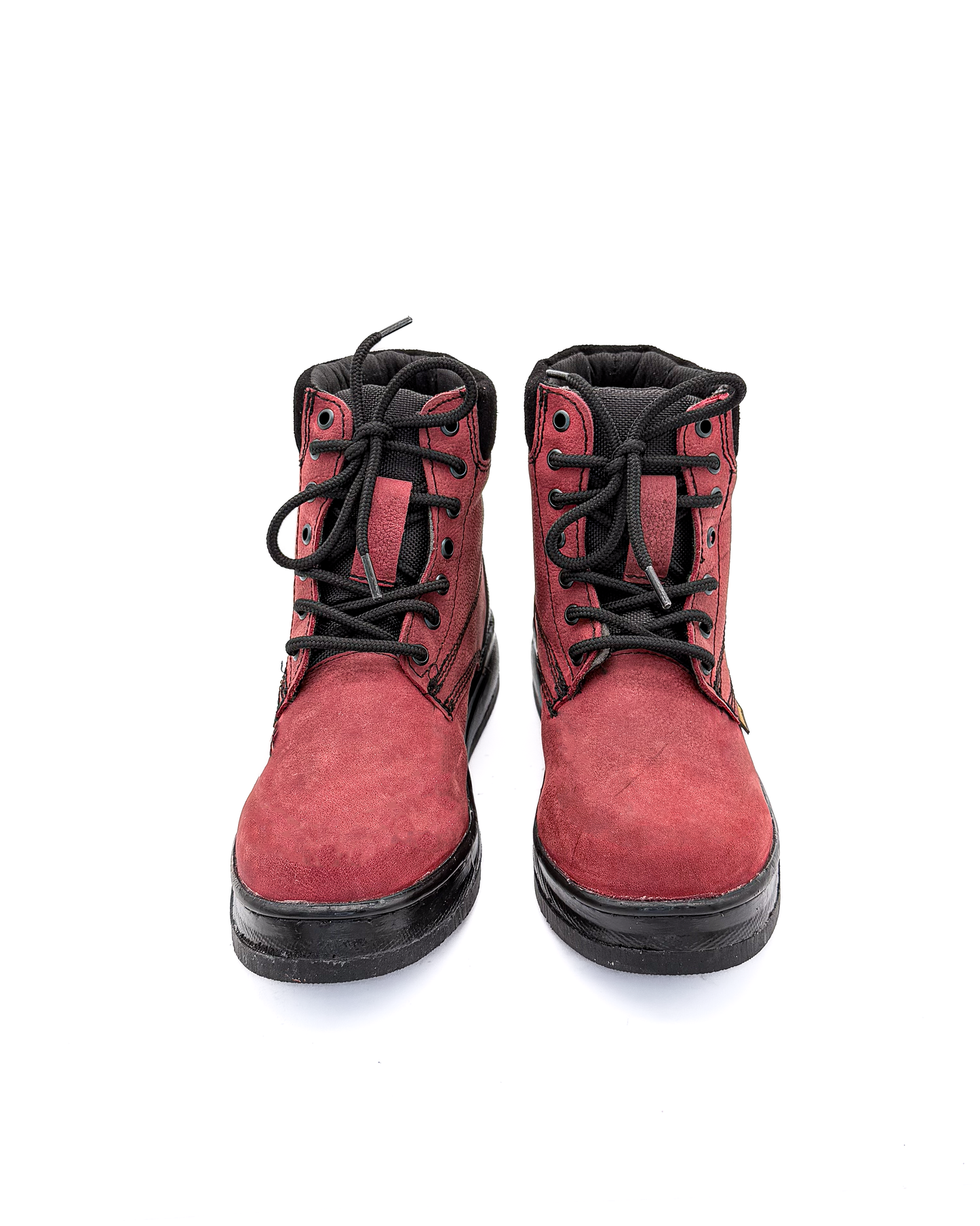 Burgundy Roofing Work Shoe Full Grain Leather Soft Toe Zapato Rufero