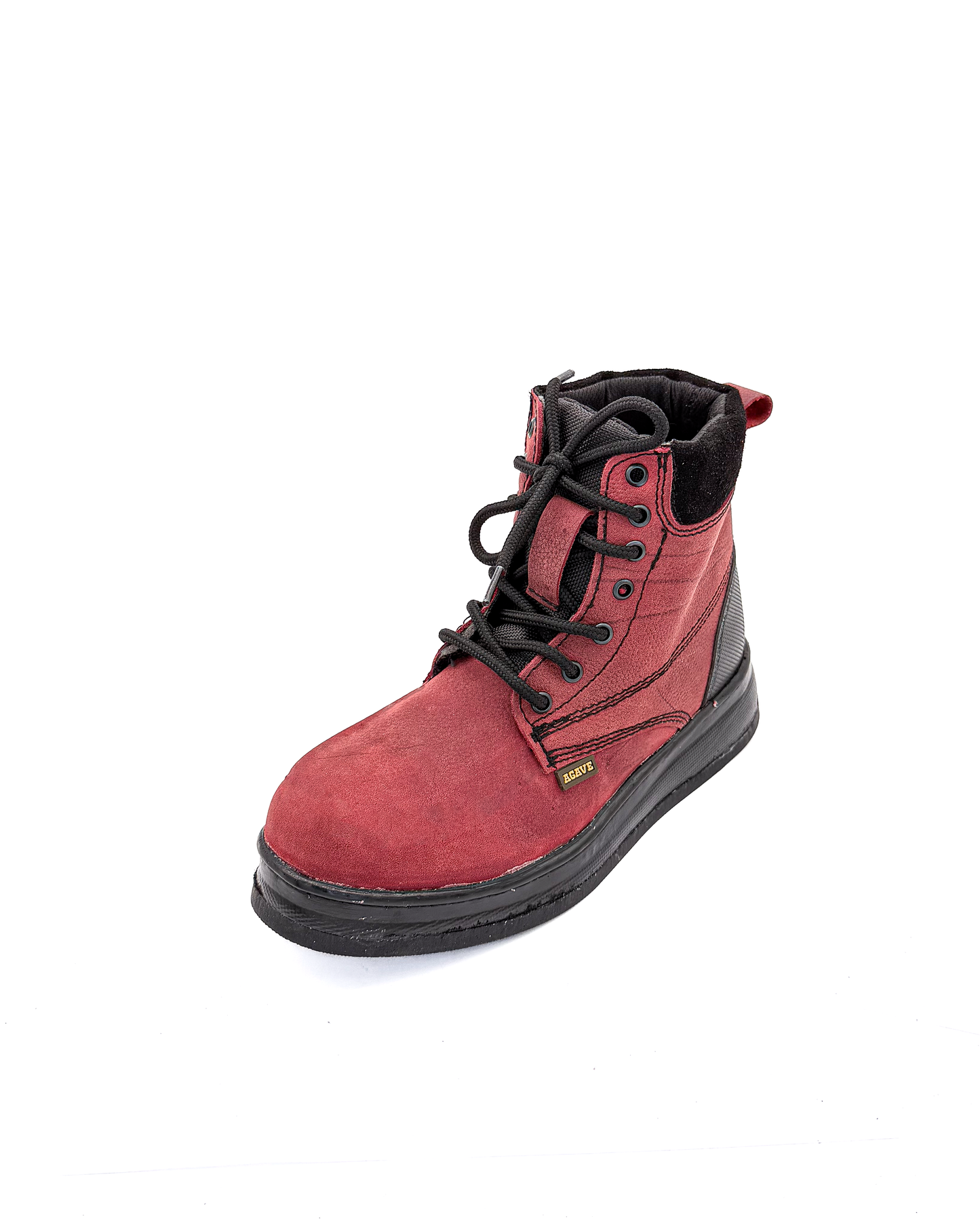 Burgundy Roofing Work Shoe Full Grain Leather Soft Toe Zapato Rufero