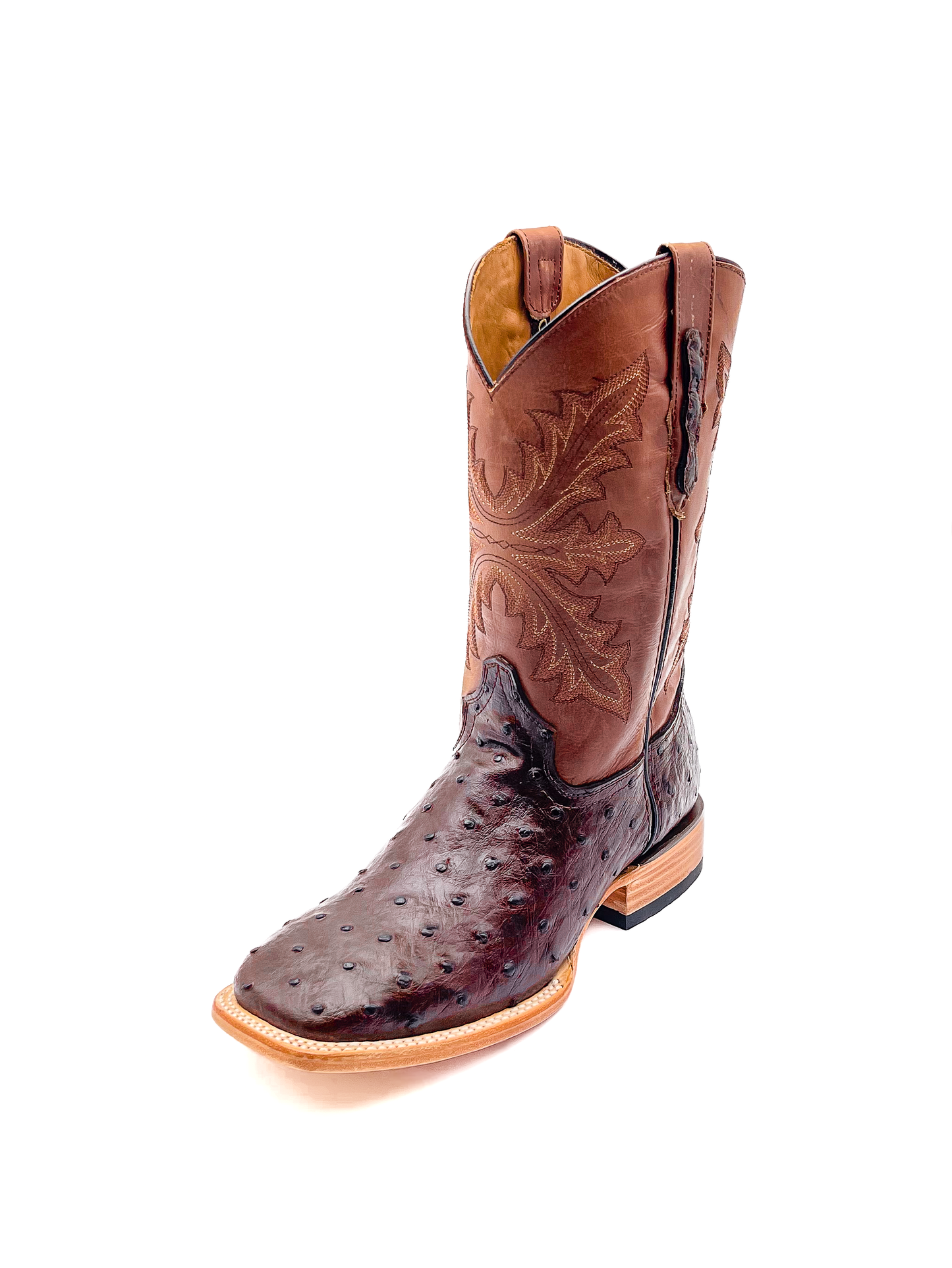 Cowboy Boot Ostrich Brown