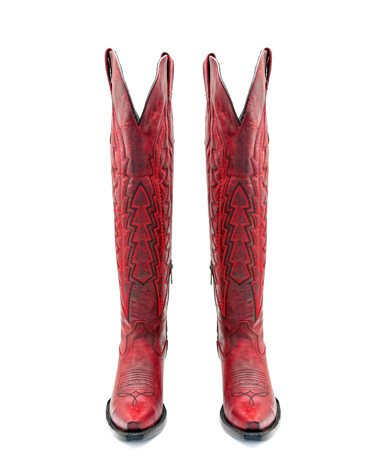 Cowboy Boot Arrow Tall Red