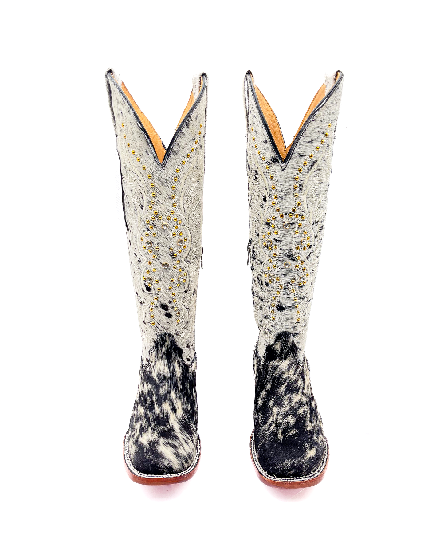 Cowboy Boot Kayce Cowhide Tall Square Toe