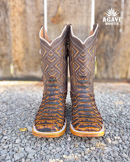 Cowboy Boot Python Mega Honey