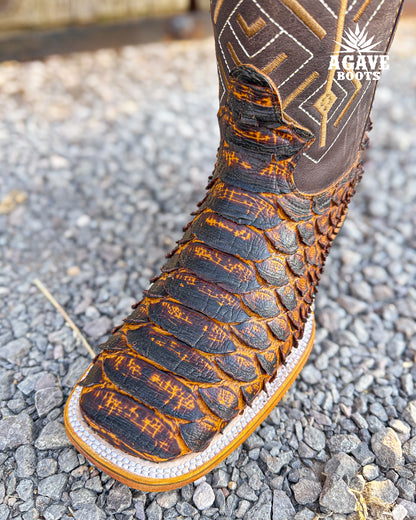 Cowboy Boot Python Mega Honey