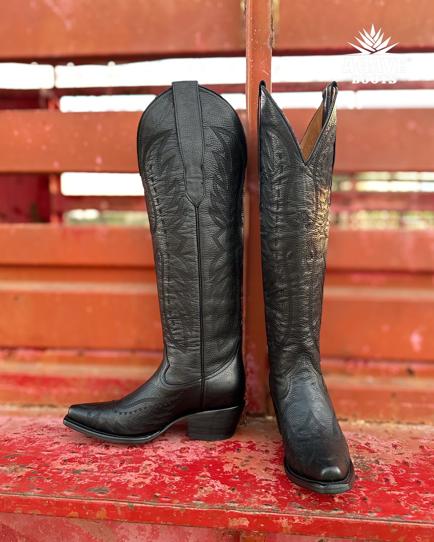 BLACK OUT | WOMEN TALL COWBOY BOOTS