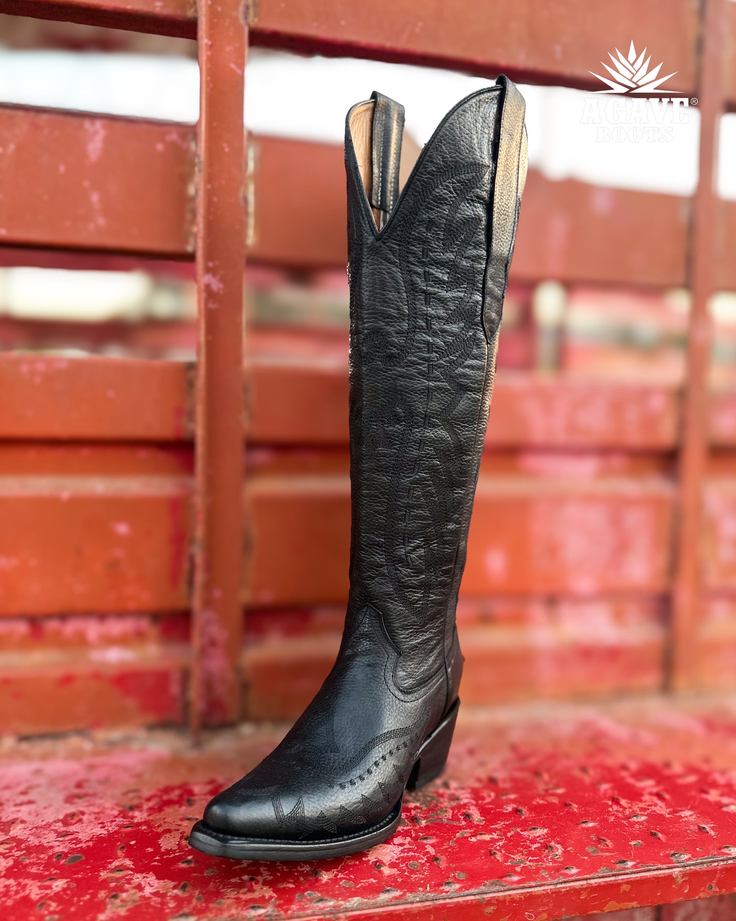 BLACK OUT | WOMEN TALL COWBOY BOOTS