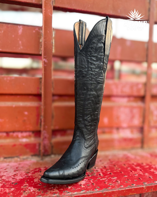 BLACK OUT | WOMEN TALL COWBOY BOOTS