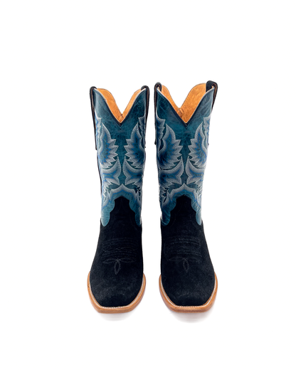 Cowboy Boot Black Rough Out Cutter Toe