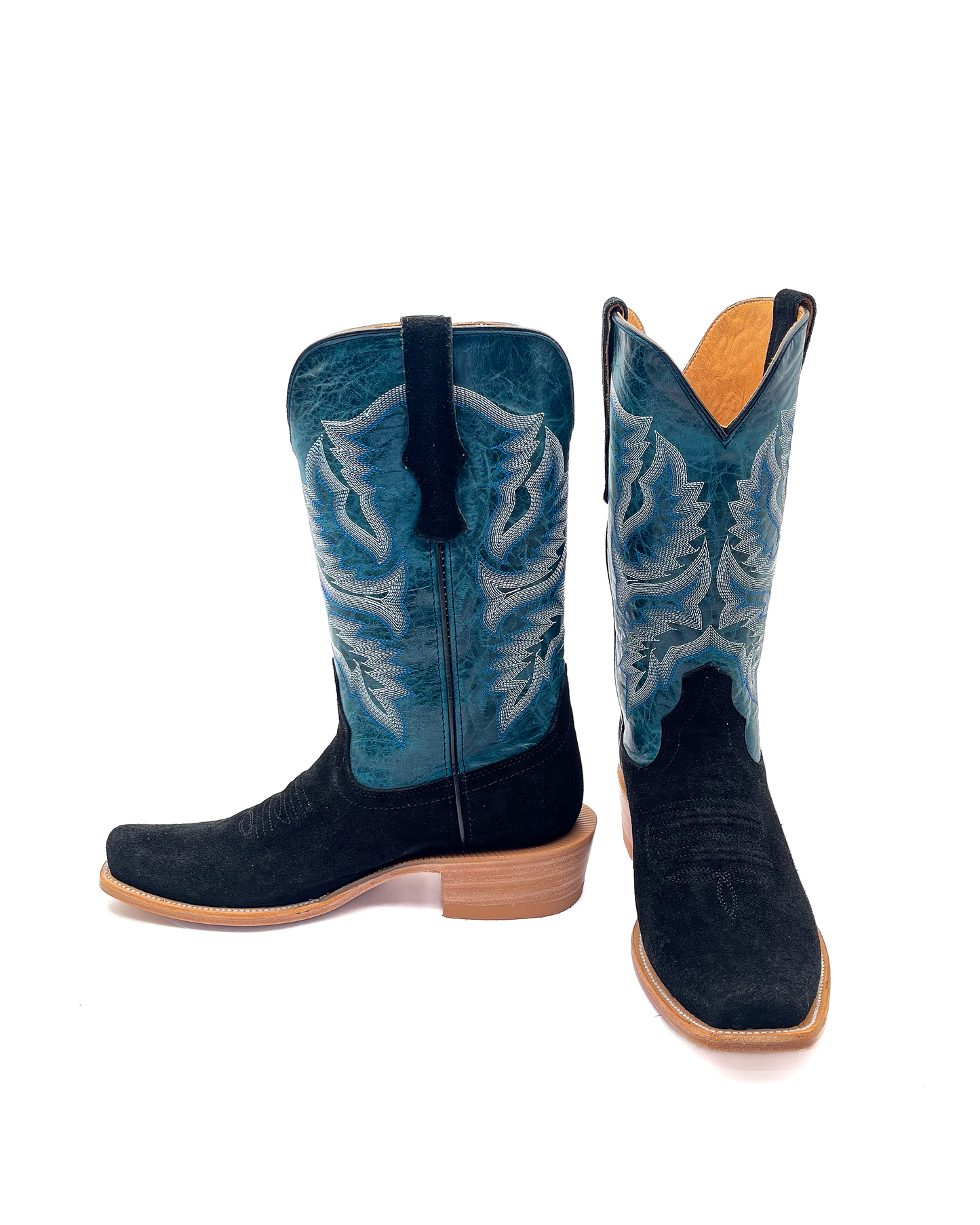 Cowboy Boot Black Rough Out Cutter Toe