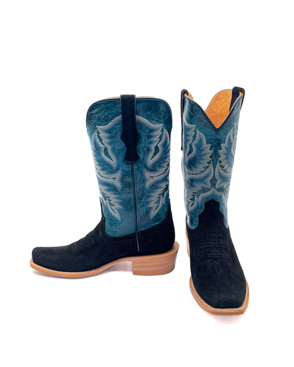 Cowboy Boot Black Rough Out Cutter Toe