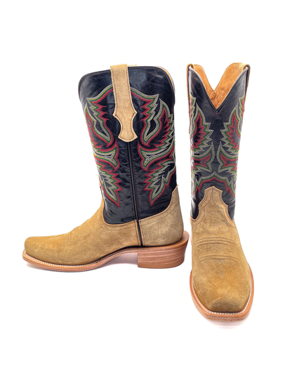 Cowboy Boot in Light Brown Rough Out Cutter Toe