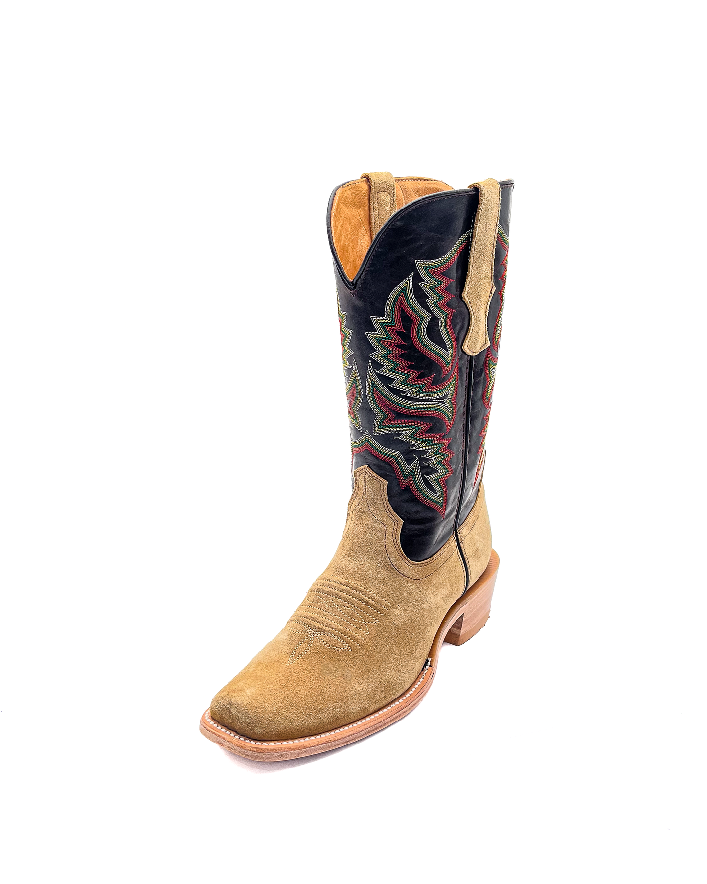 Cowboy Boot in Light Brown Rough Out Cutter Toe