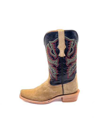 Cowboy Boot in Light Brown Rough Out Cutter Toe