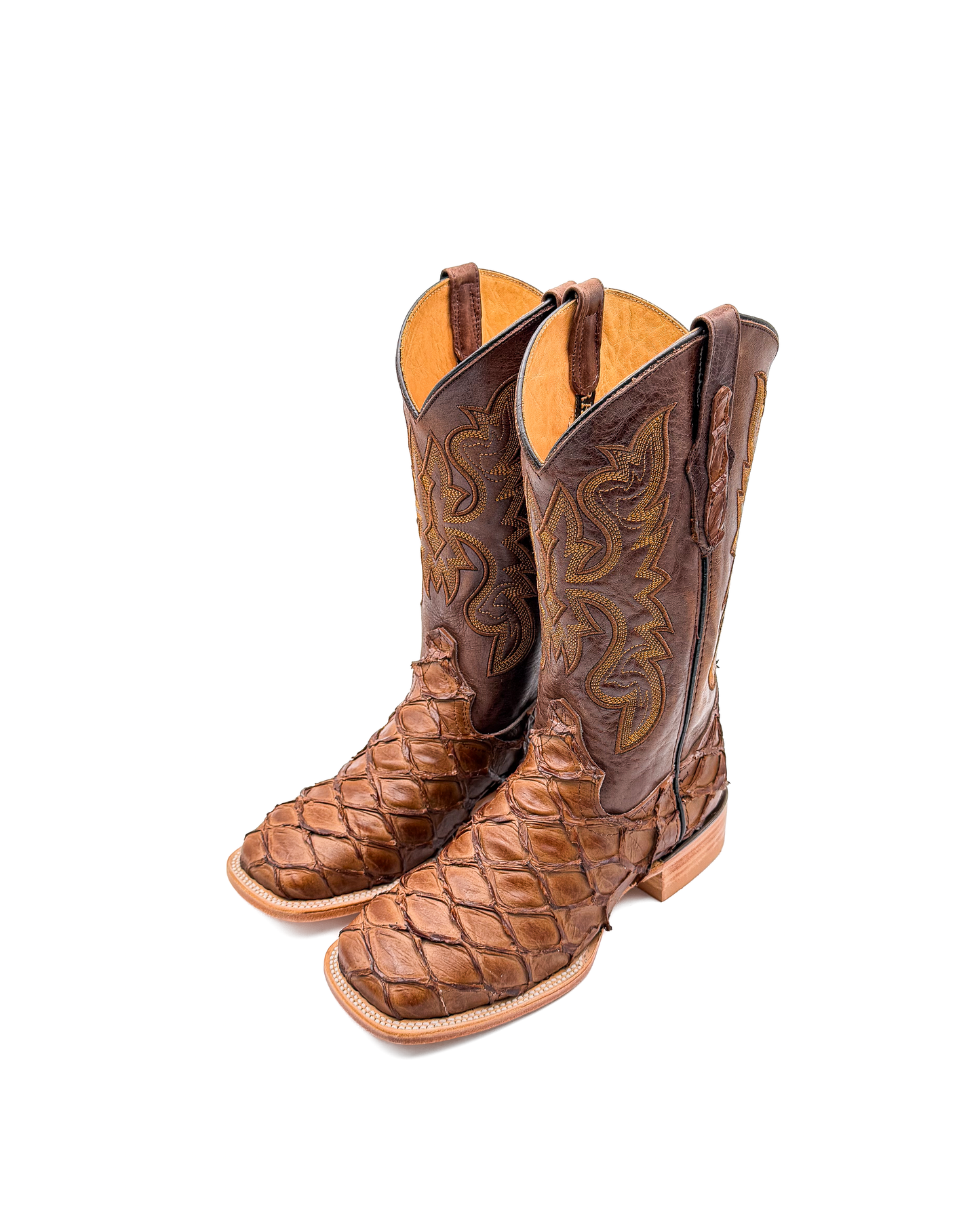 Cowboy Boot Light Brown Pirarucu Bass