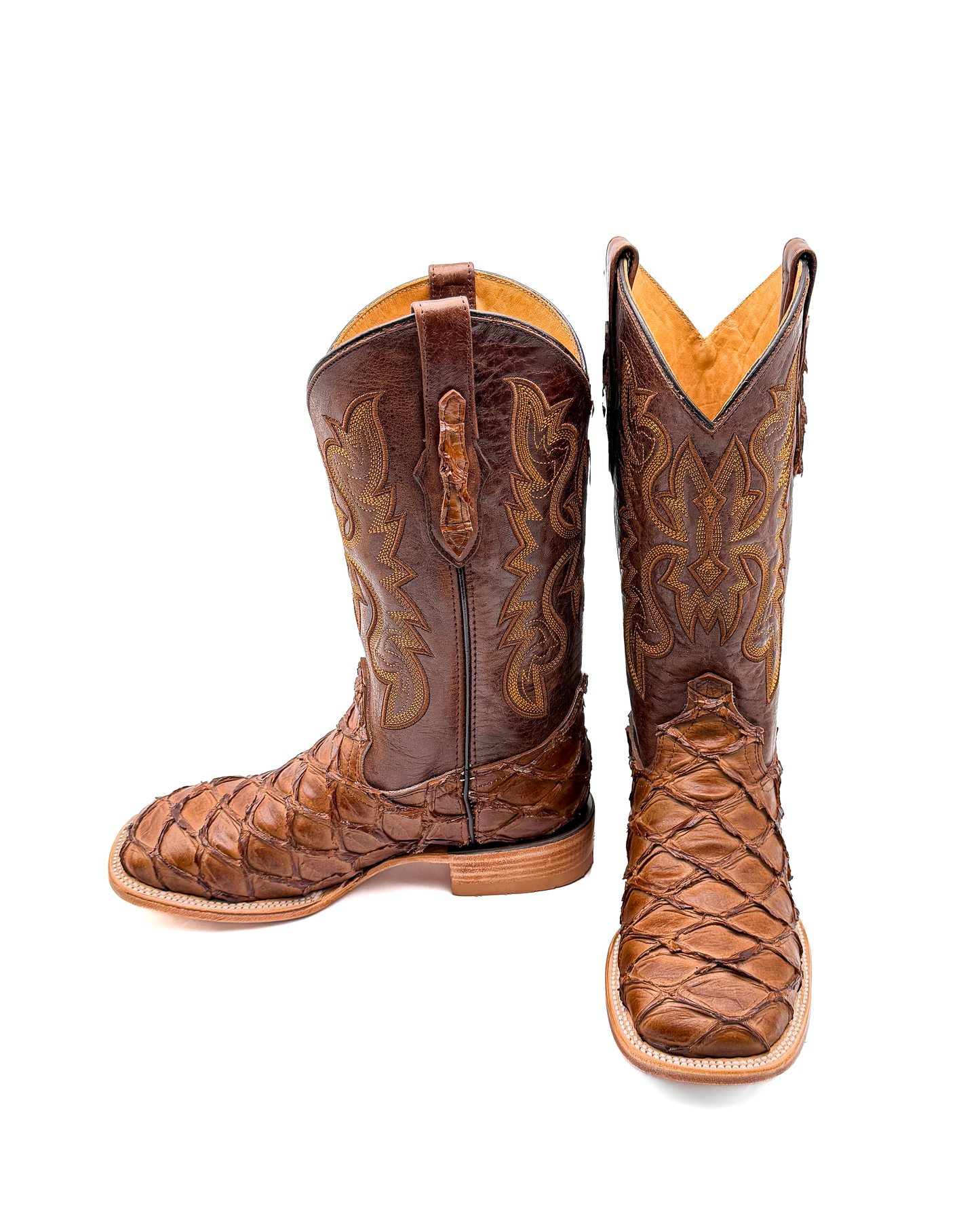 Cowboy Boot Light Brown Pirarucu Bass