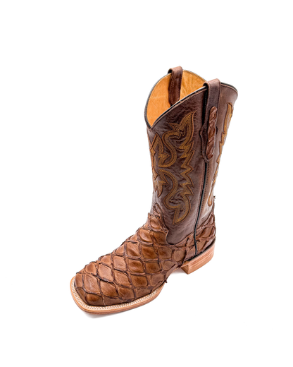 Cowboy Boot Light Brown Pirarucu Bass
