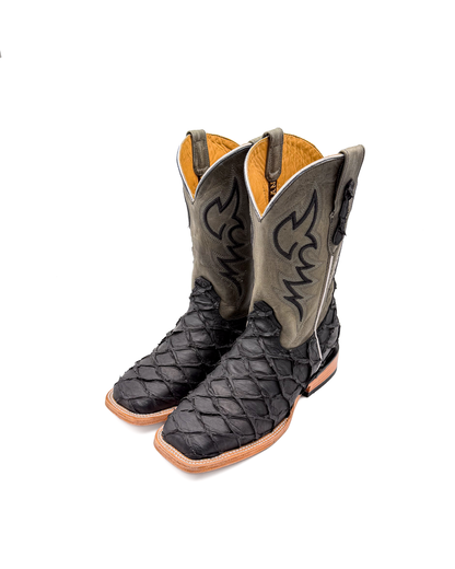 Cowboy Boot Black Pirarucu Gray