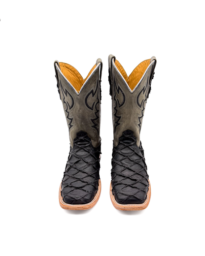 Cowboy Boot Black Pirarucu Gray