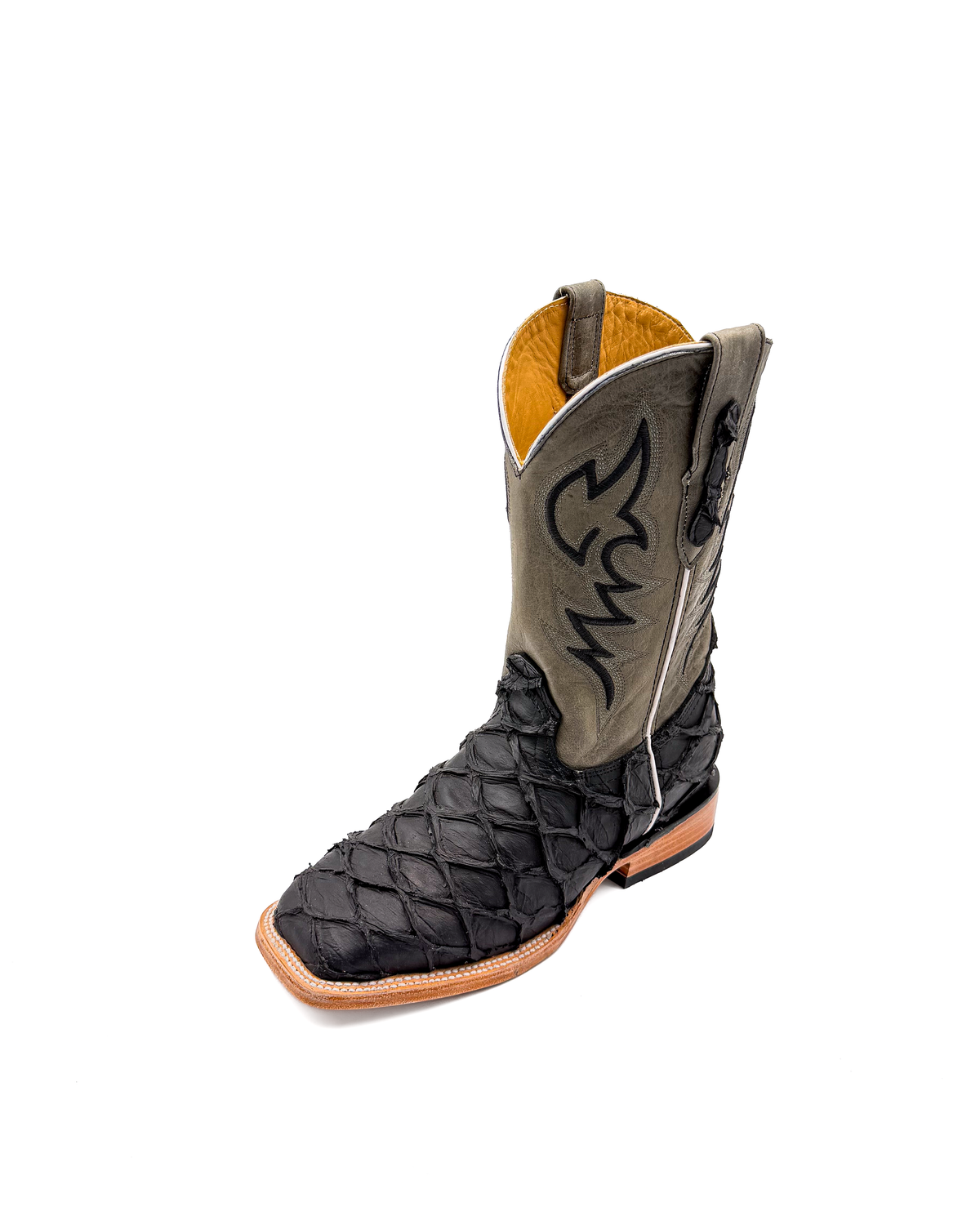 Cowboy Boot Black Pirarucu Gray