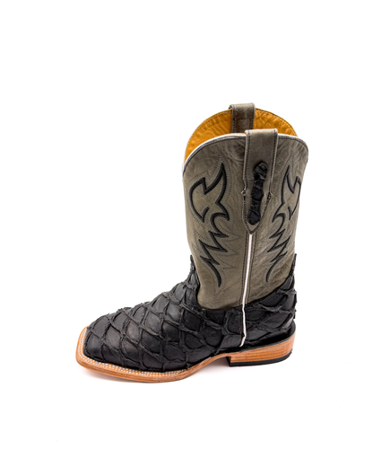 Cowboy Boot Black Pirarucu Gray