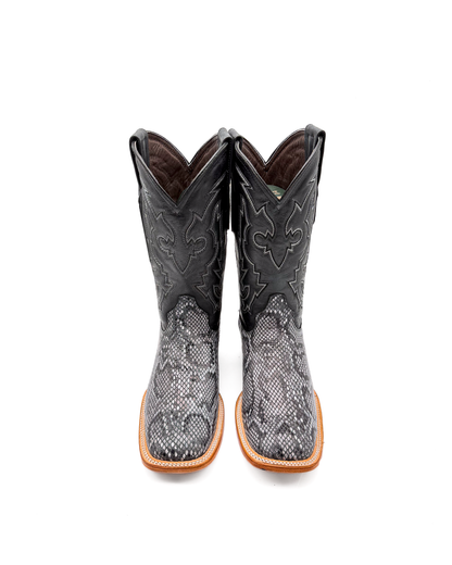 Cowboy Boot White Burmese Python