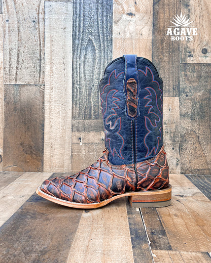 Cowboy Boot Rustic Cognac Bass