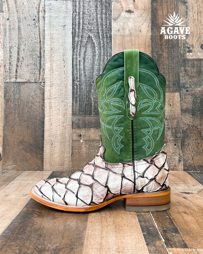 "NATURAL" BASS  | MEN SQUARE TOE WESTERN COWBOY BOOTS