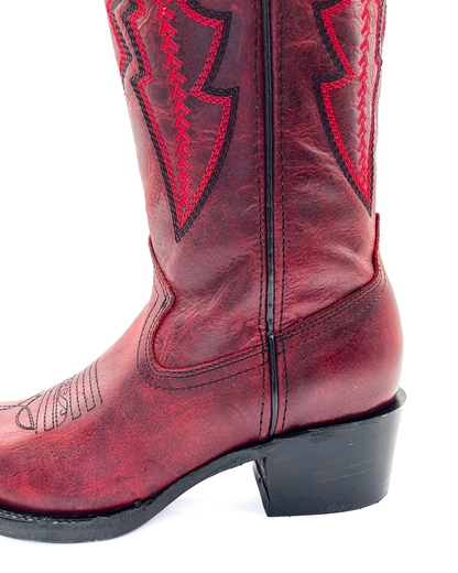 Cowboy Boot Arrow Tall Red
