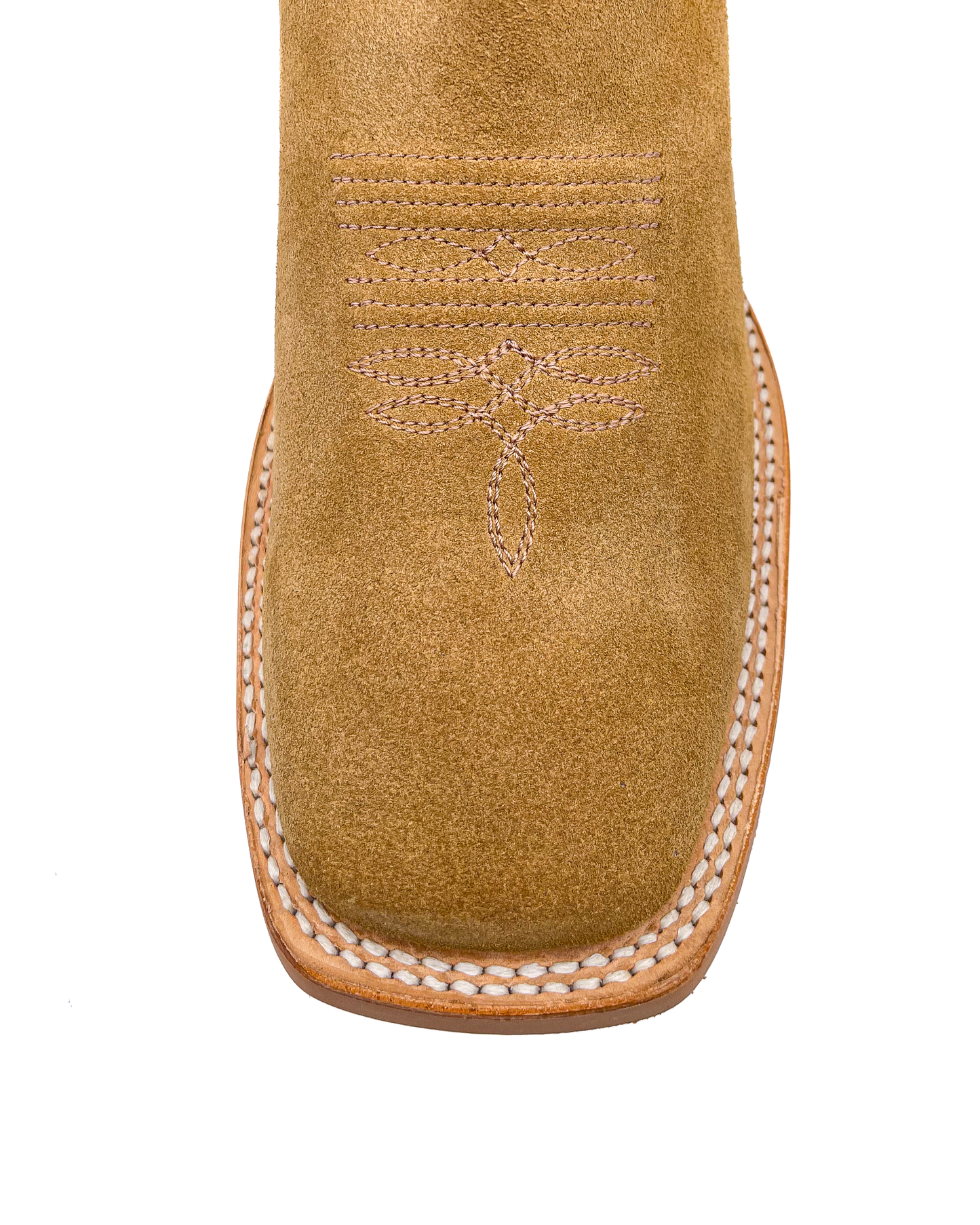 Cowboy Boot in Light Brown Rough Out Rubber Sole