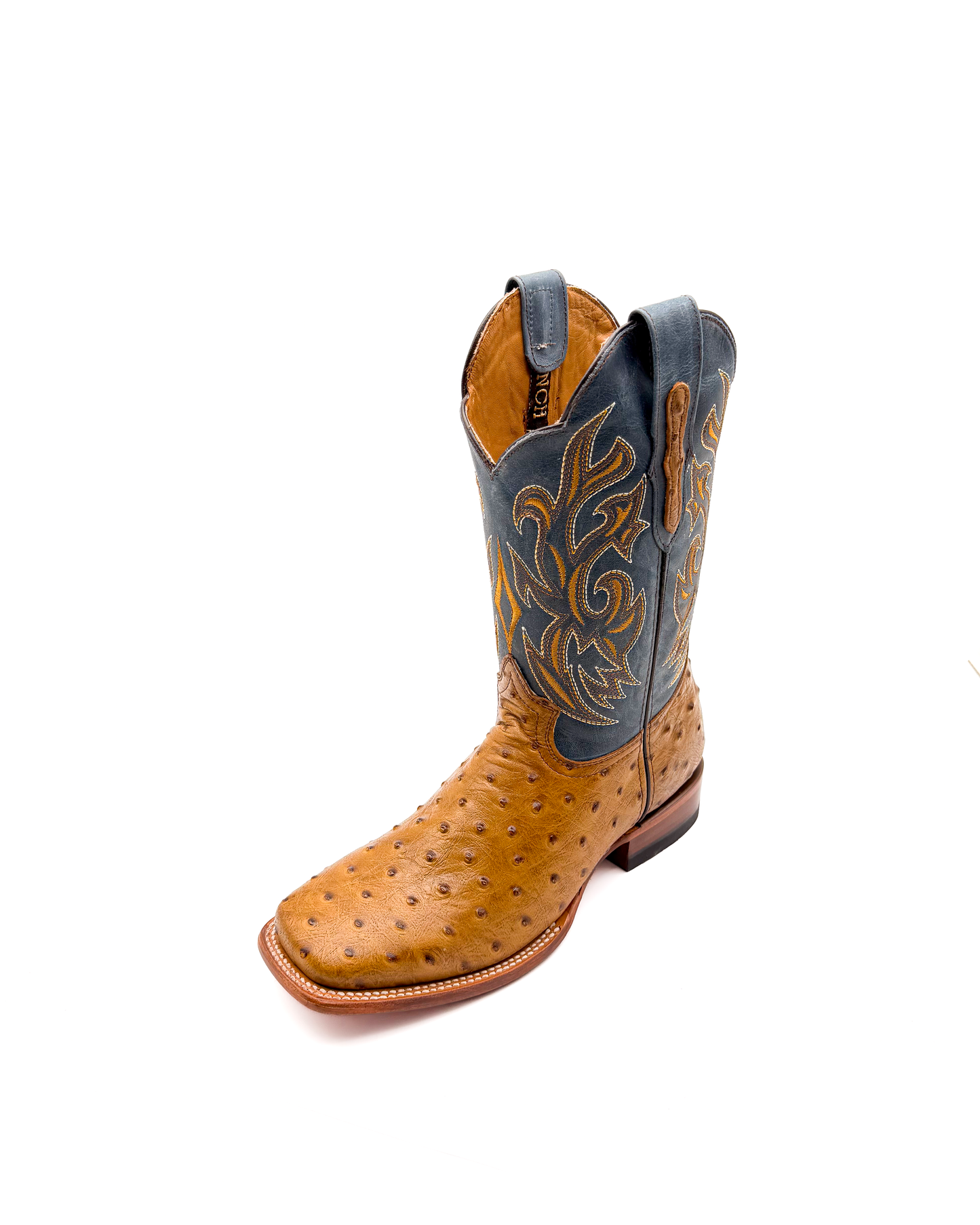 Cowboy Boot Ostrich Light Brown