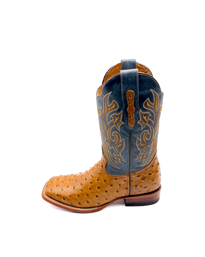 Cowboy Boot Ostrich Light Brown