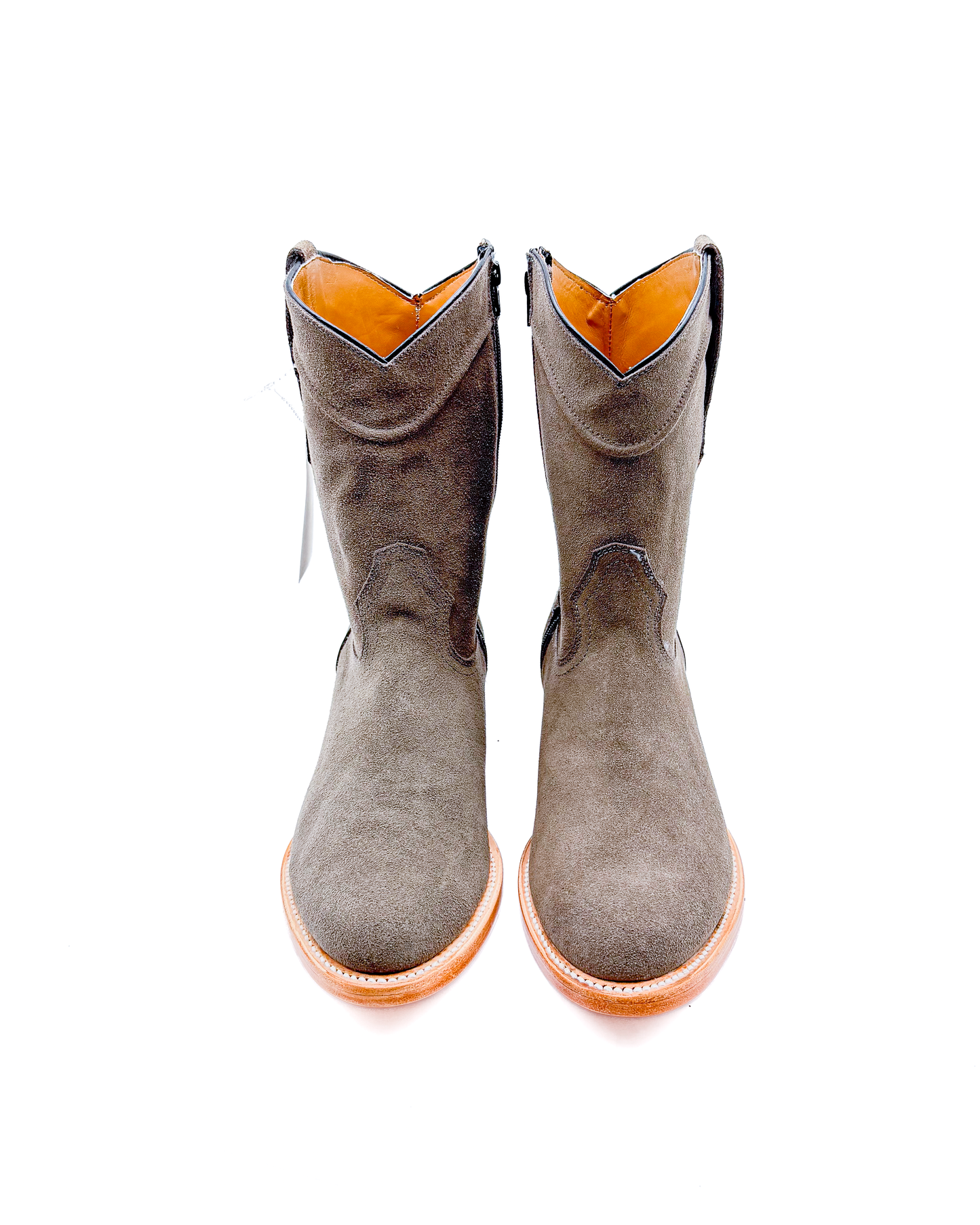 Cowboy Boot in Gray Rough Out Ropper
